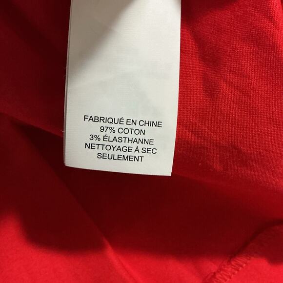 Kate Spade Red  Riviera Smocked Poplin Peplum Top Smocked Puff SLeeve  XXS - Picture 5 of 10